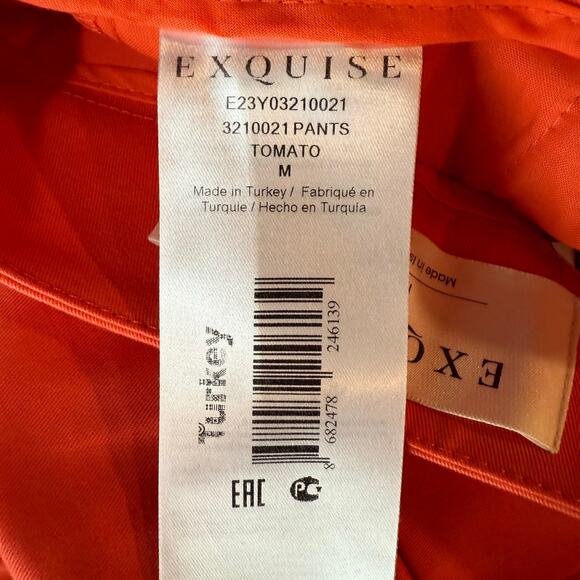 Women's Orange Straight Leg Pants - Picture 7 of 9